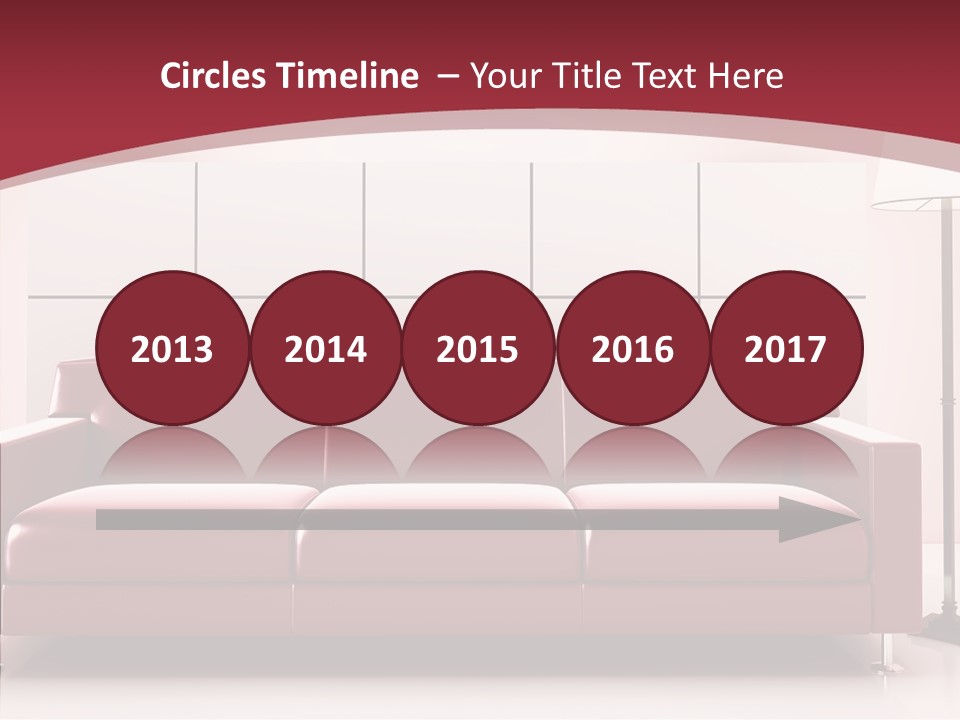 White Illustration Furnishings PowerPoint Template