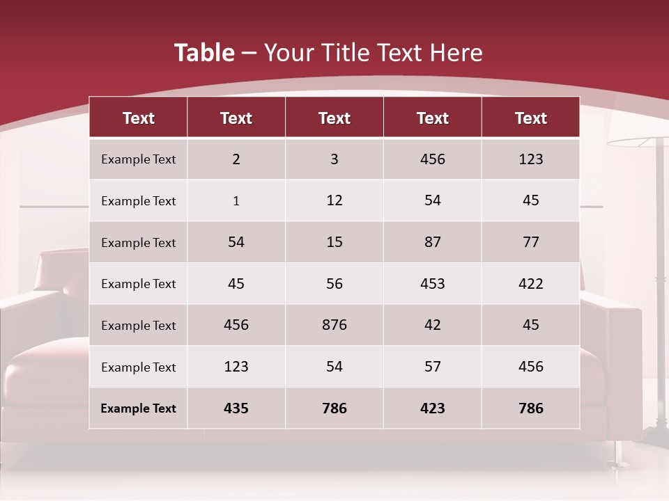 White Illustration Furnishings PowerPoint Template