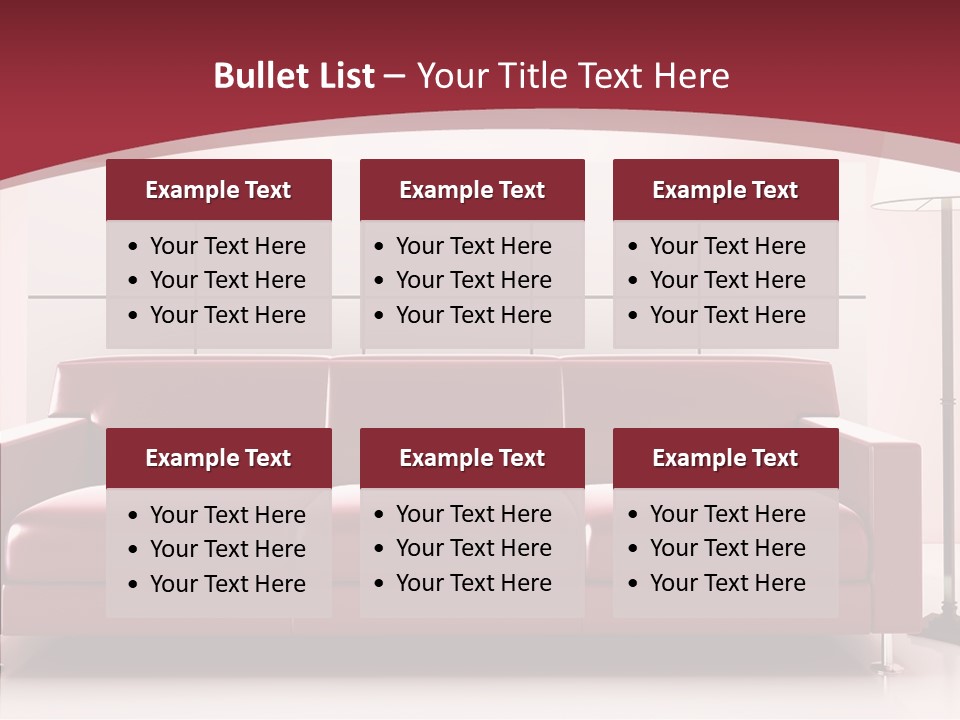 White Illustration Furnishings PowerPoint Template