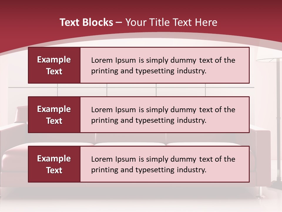 White Illustration Furnishings PowerPoint Template
