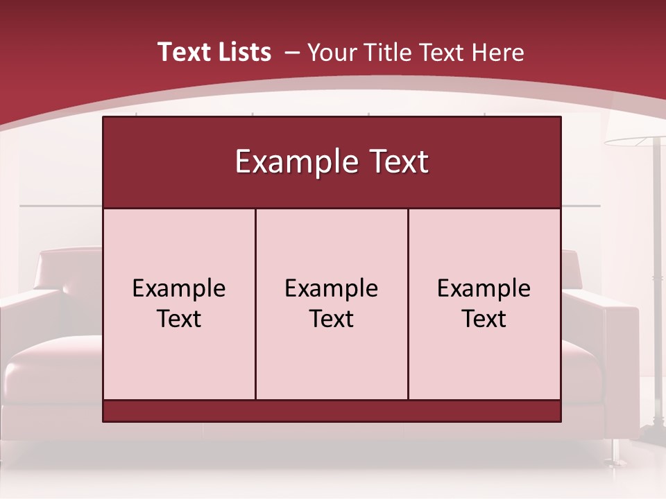 White Illustration Furnishings PowerPoint Template