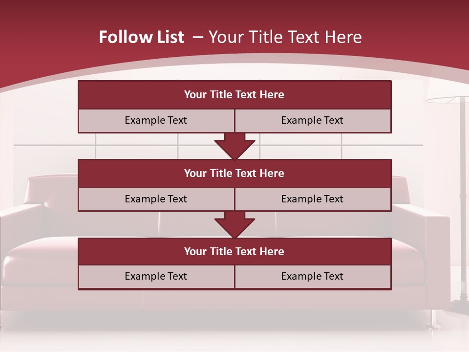 White Illustration Furnishings PowerPoint Template