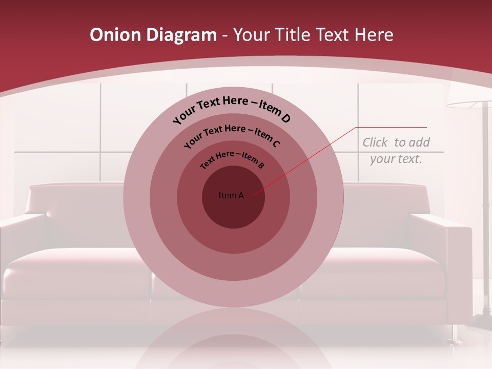 White Illustration Furnishings PowerPoint Template
