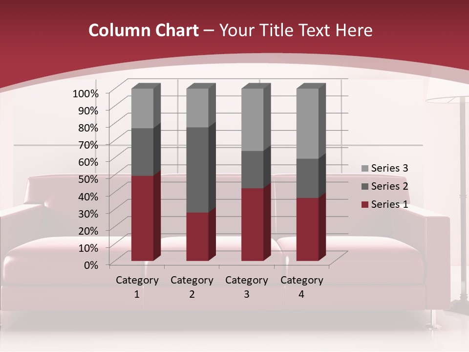 White Illustration Furnishings PowerPoint Template