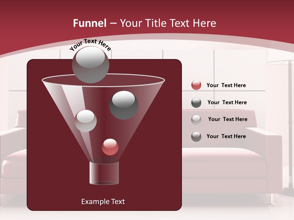 White Illustration Furnishings PowerPoint Template