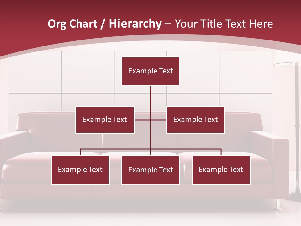 White Illustration Furnishings PowerPoint Template