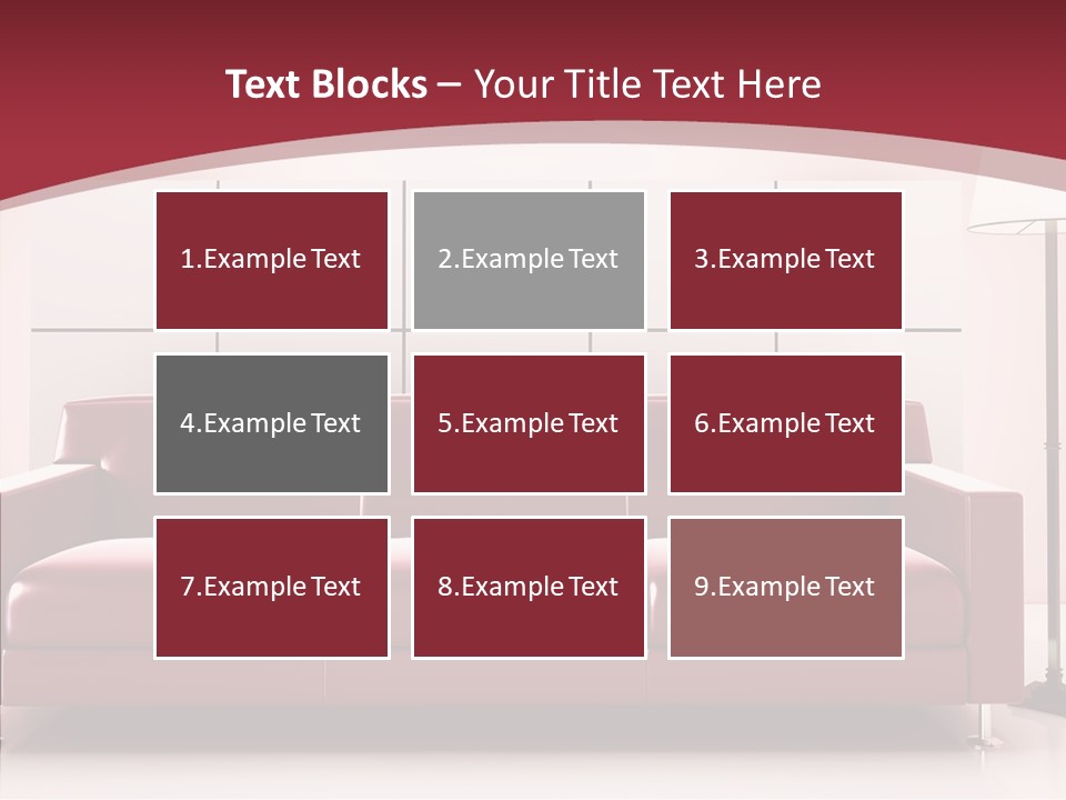 White Illustration Furnishings PowerPoint Template