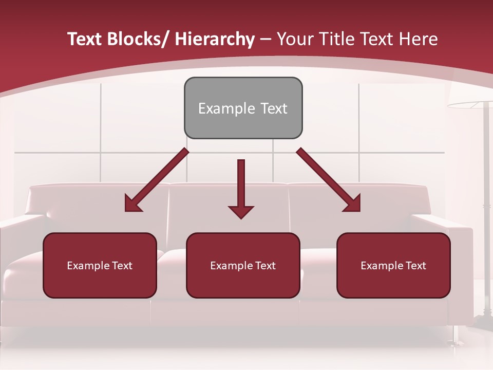 White Illustration Furnishings PowerPoint Template