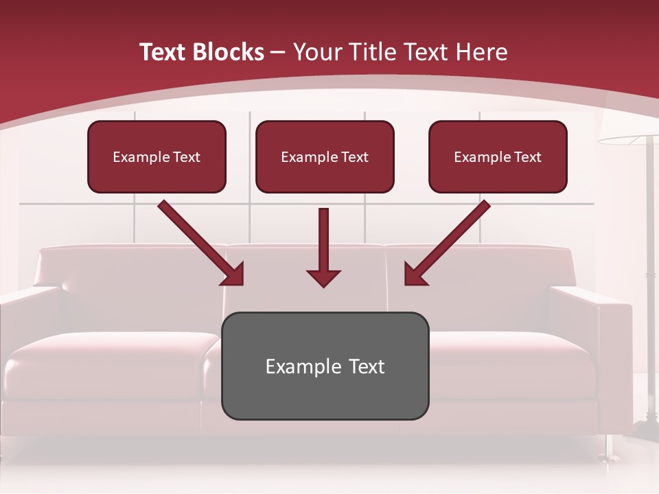White Illustration Furnishings PowerPoint Template