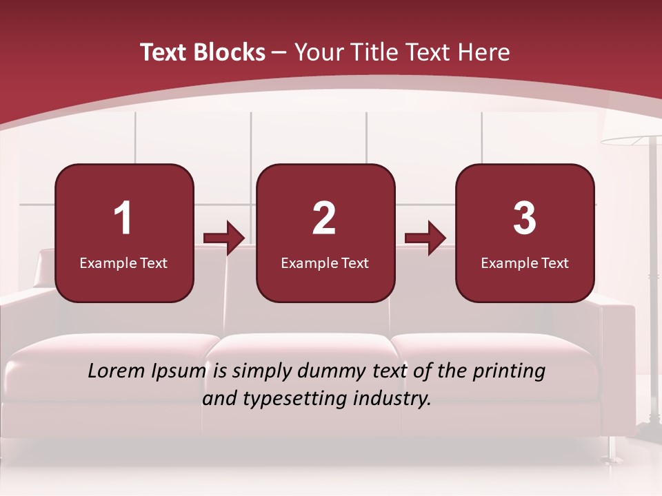 White Illustration Furnishings PowerPoint Template