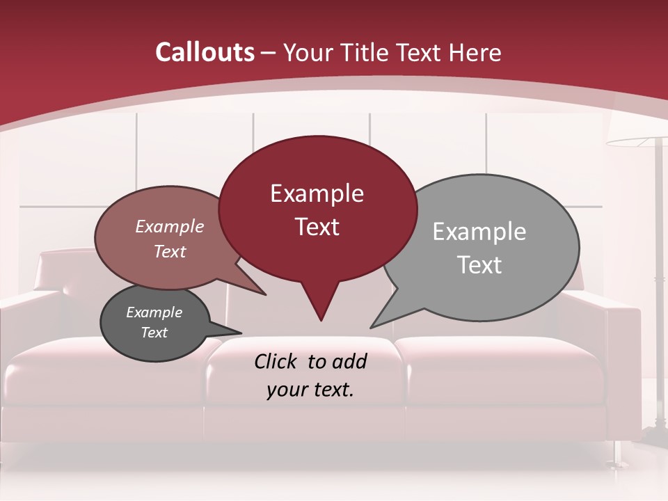 White Illustration Furnishings PowerPoint Template