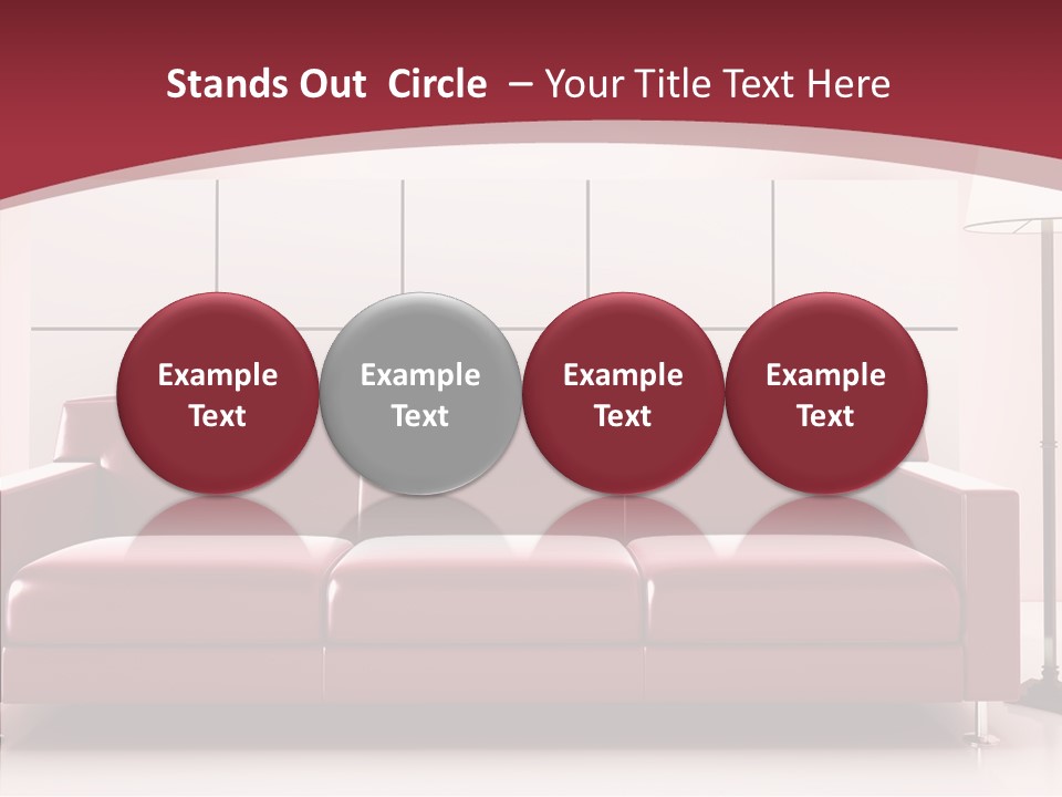 White Illustration Furnishings PowerPoint Template