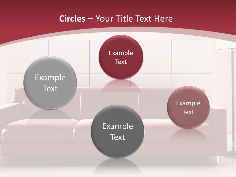 White Illustration Furnishings PowerPoint Template