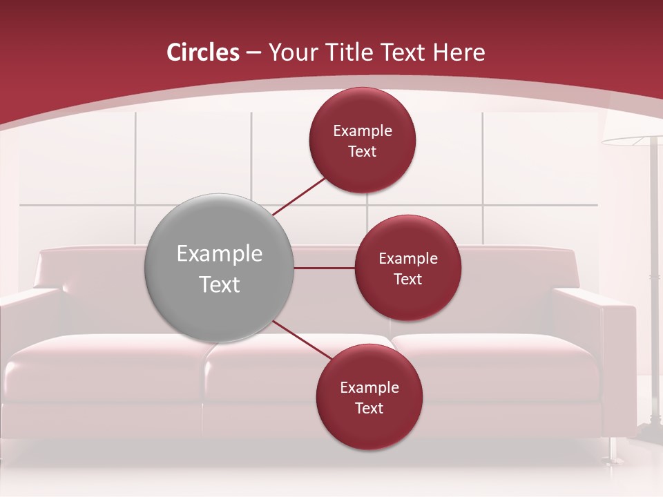 White Illustration Furnishings PowerPoint Template