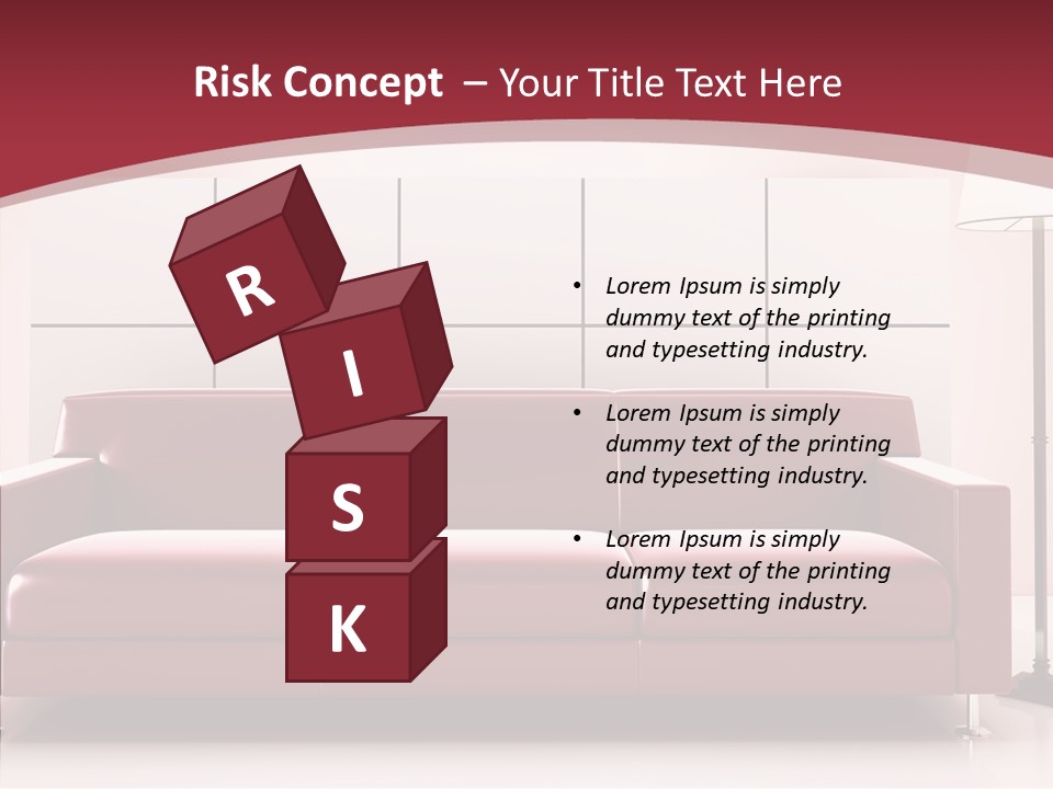 White Illustration Furnishings PowerPoint Template