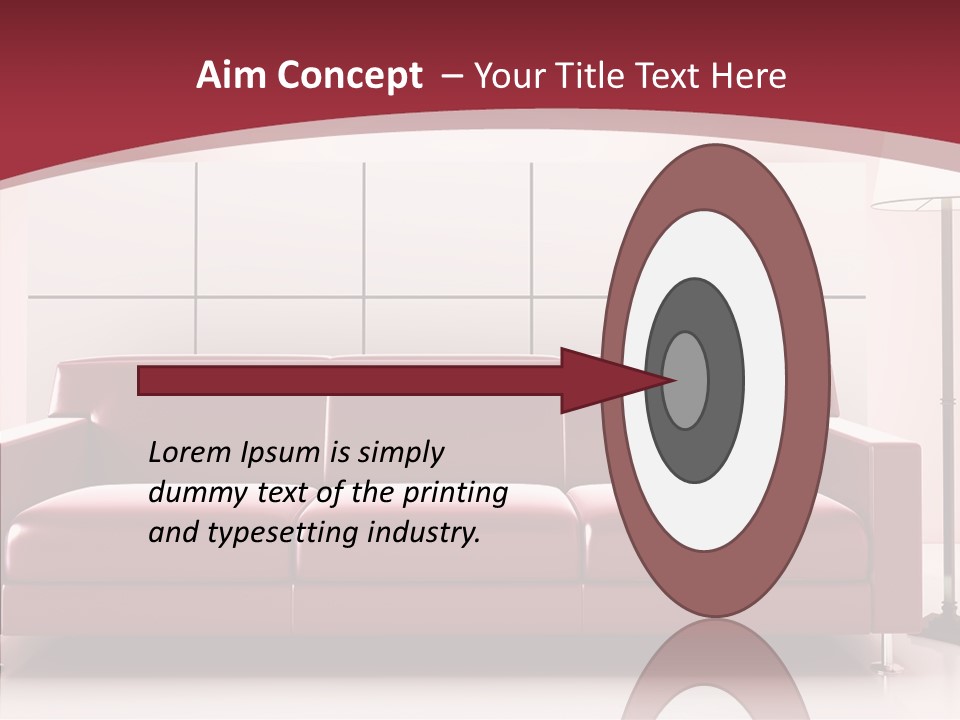 White Illustration Furnishings PowerPoint Template