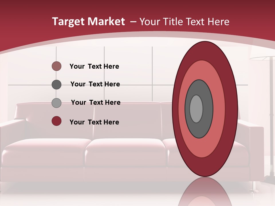 White Illustration Furnishings PowerPoint Template