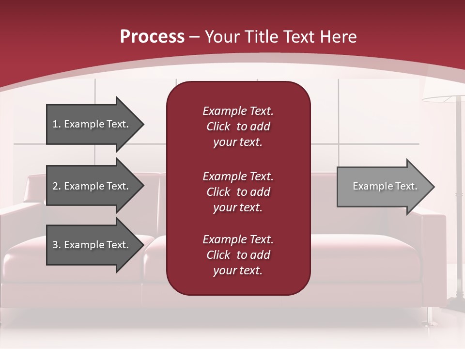 White Illustration Furnishings PowerPoint Template