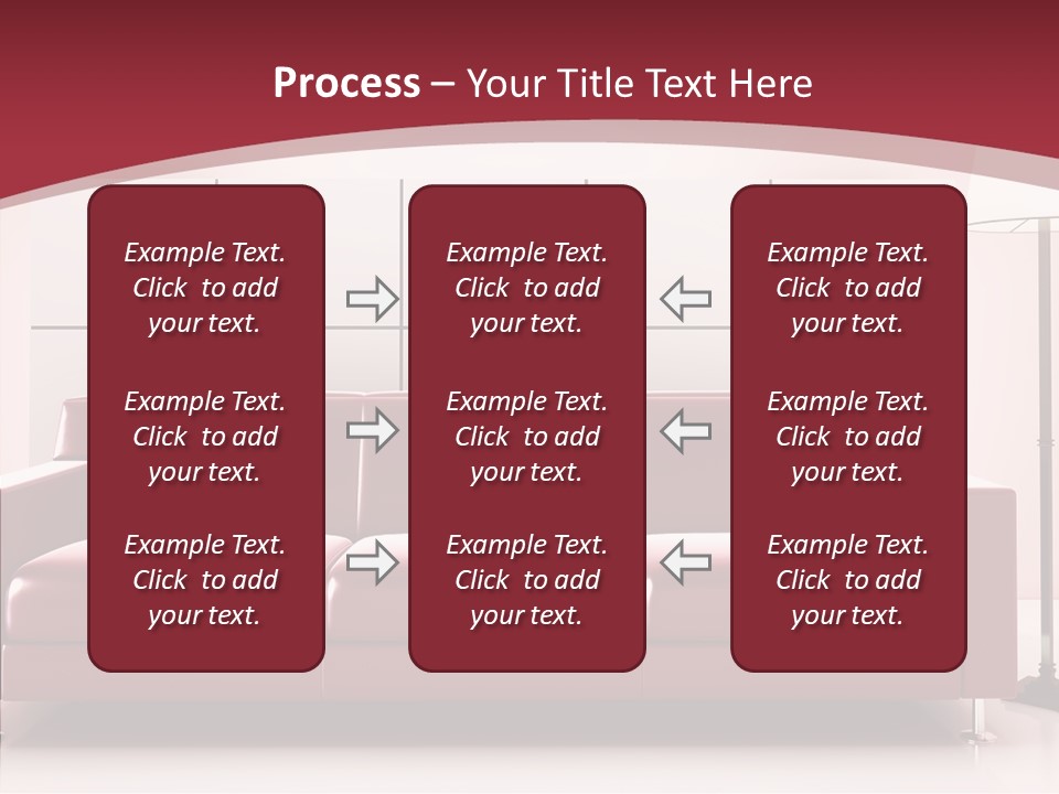 White Illustration Furnishings PowerPoint Template