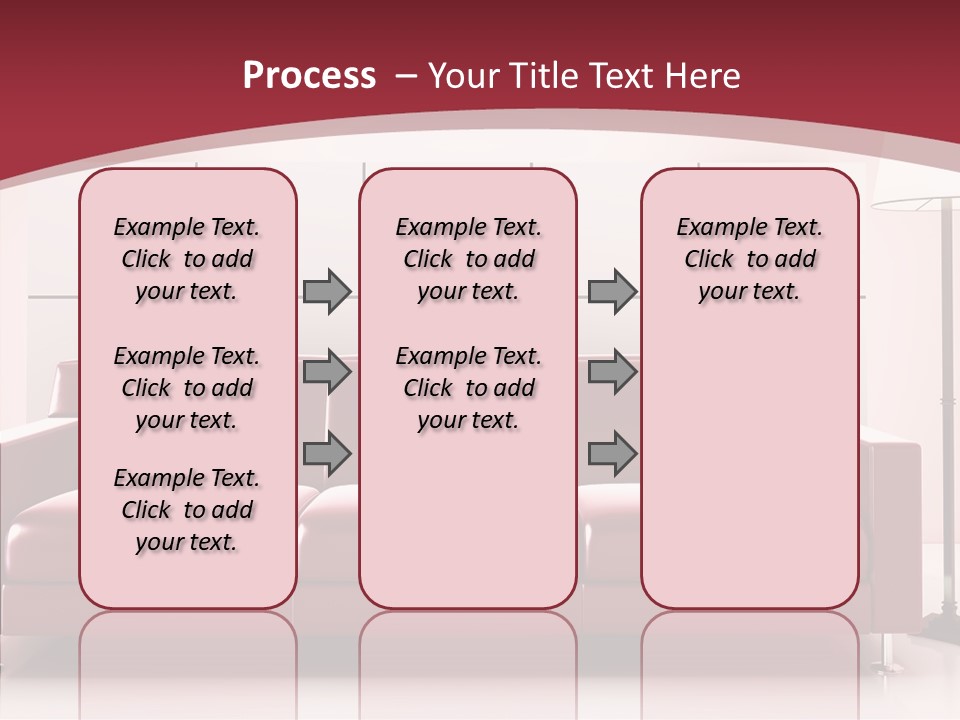White Illustration Furnishings PowerPoint Template