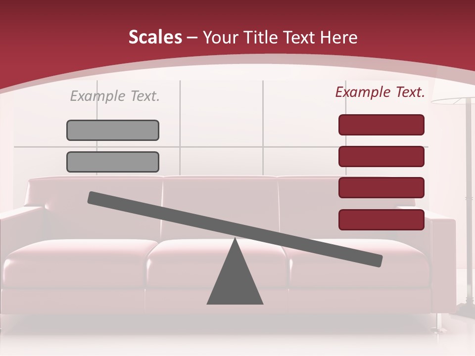 White Illustration Furnishings PowerPoint Template