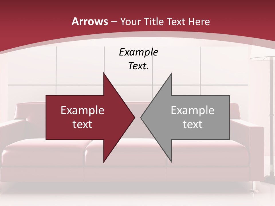 White Illustration Furnishings PowerPoint Template