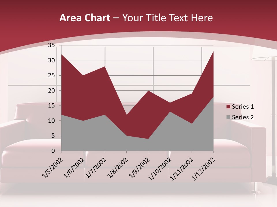 White Illustration Furnishings PowerPoint Template