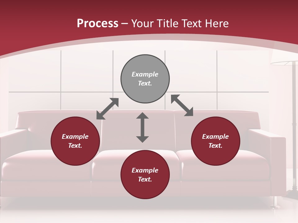 White Illustration Furnishings PowerPoint Template