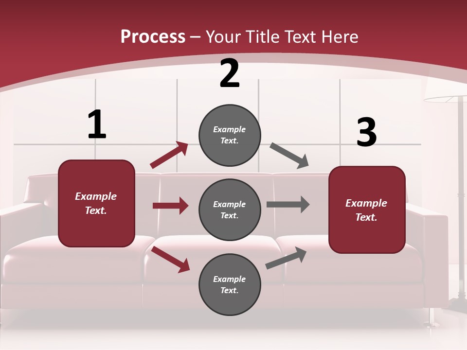 White Illustration Furnishings PowerPoint Template