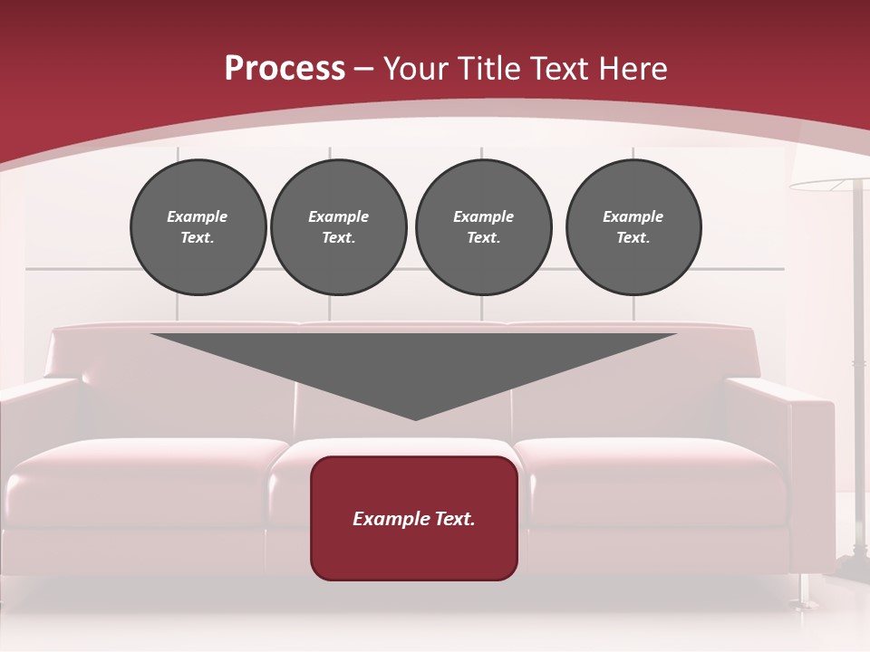 White Illustration Furnishings PowerPoint Template