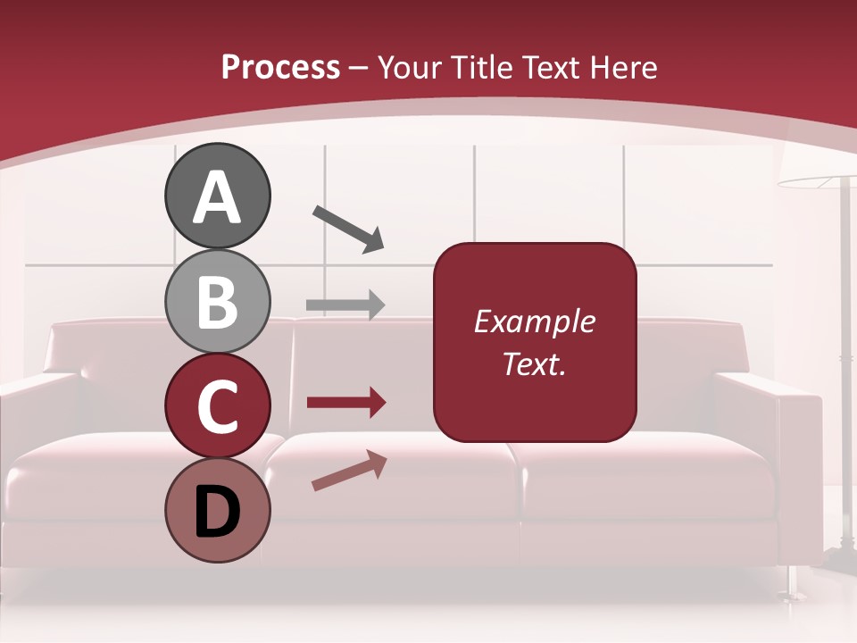 White Illustration Furnishings PowerPoint Template