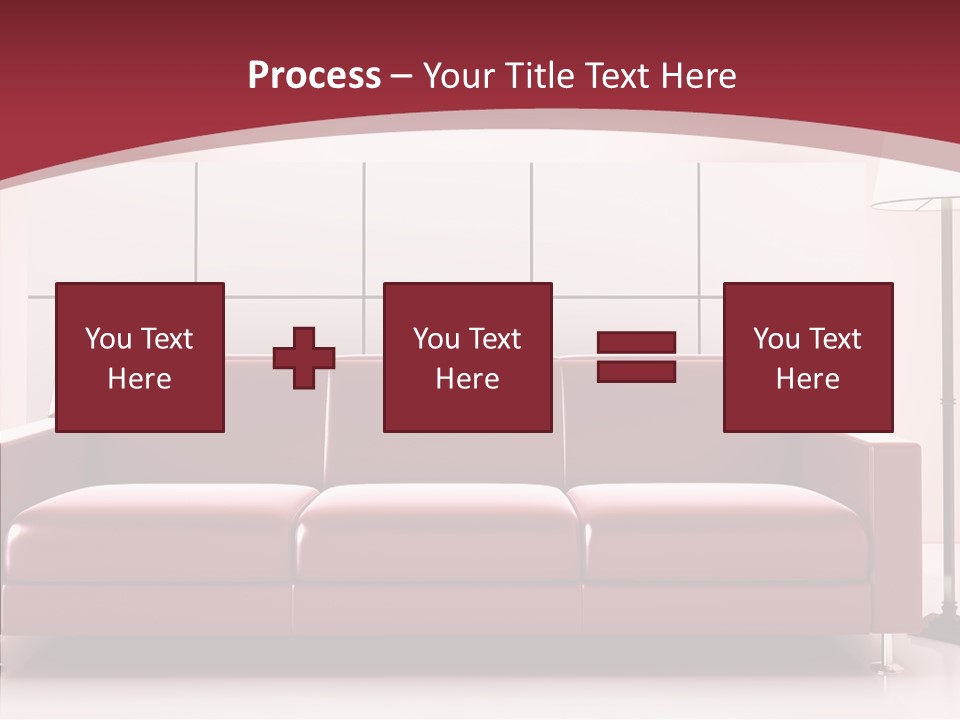 White Illustration Furnishings PowerPoint Template