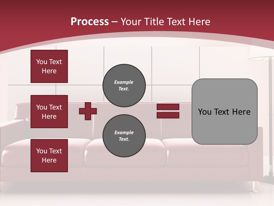 White Illustration Furnishings PowerPoint Template