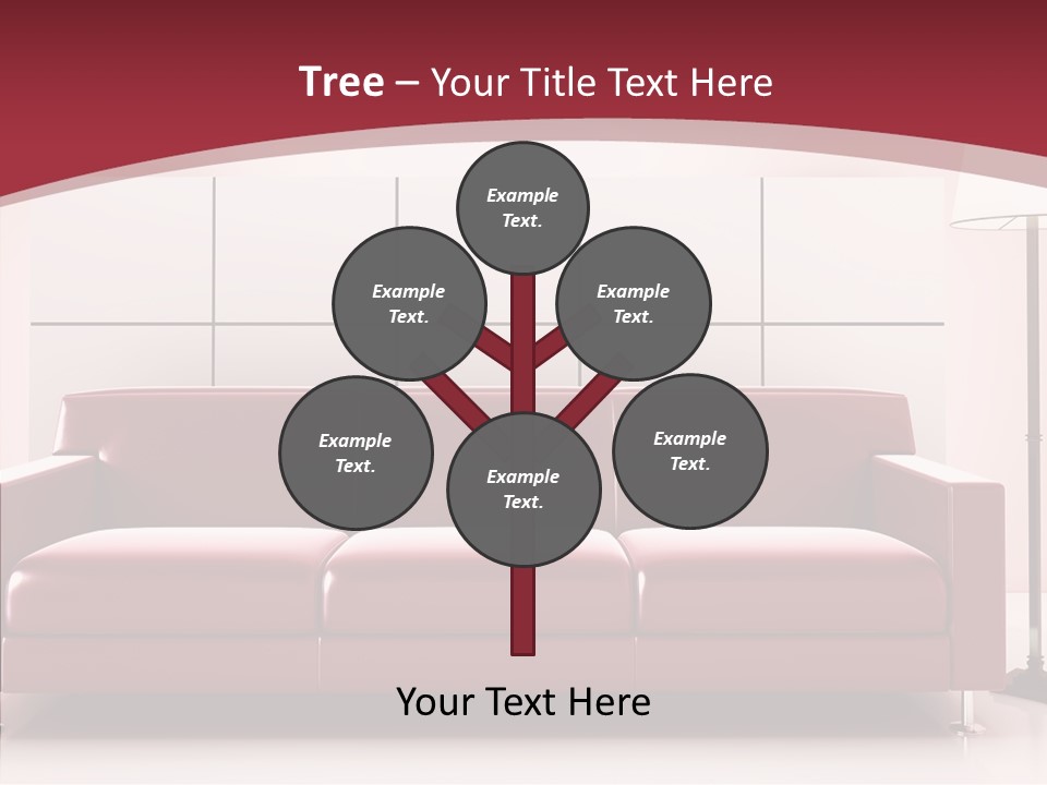 White Illustration Furnishings PowerPoint Template