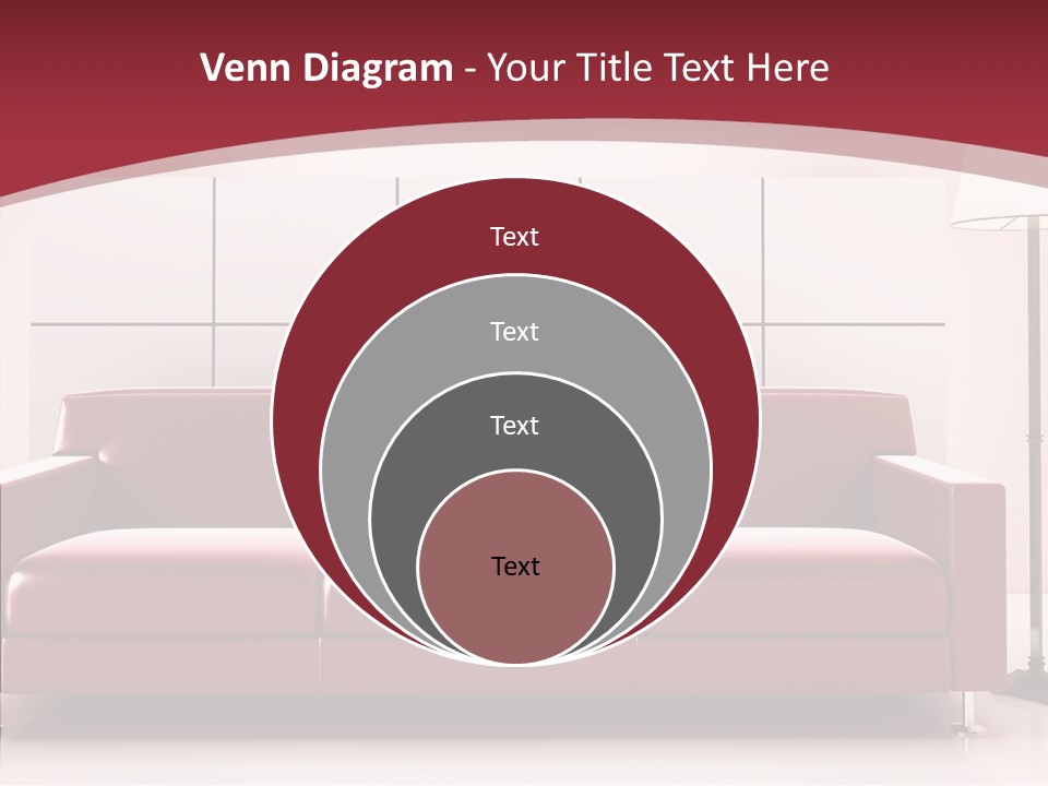 White Illustration Furnishings PowerPoint Template