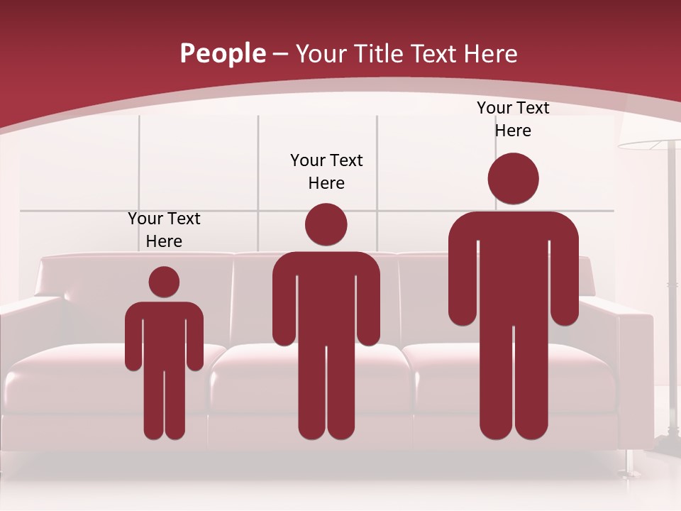 White Illustration Furnishings PowerPoint Template