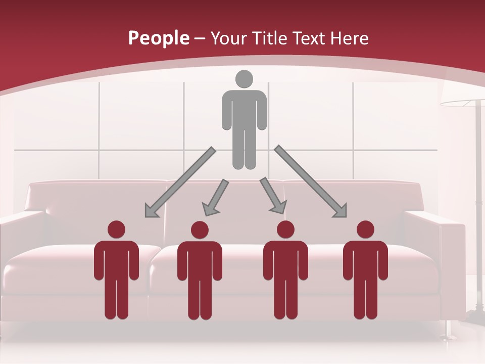 White Illustration Furnishings PowerPoint Template