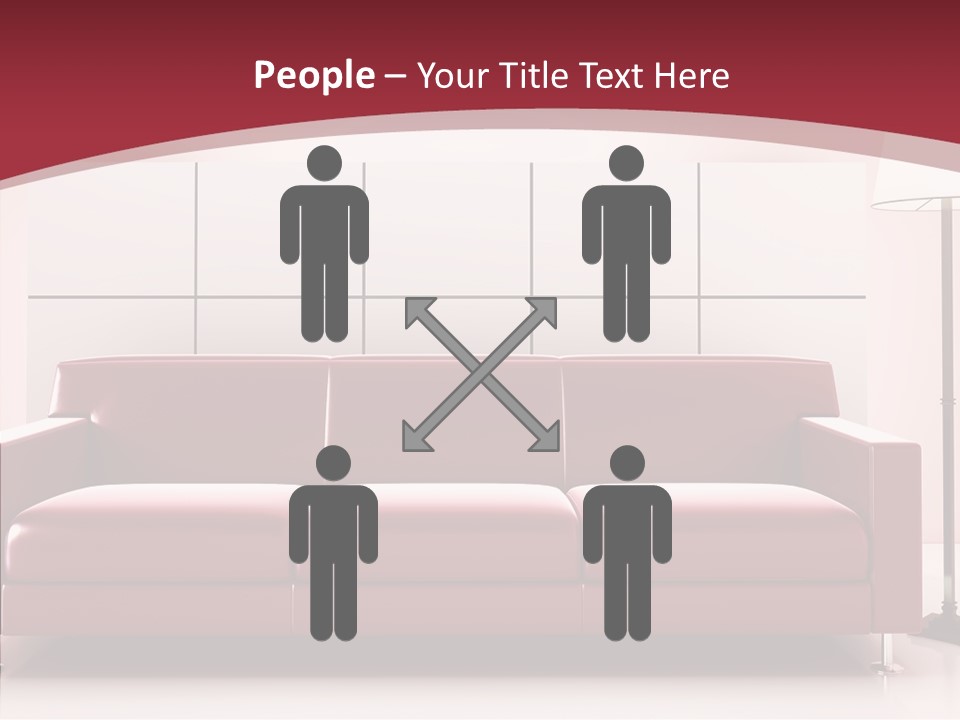 White Illustration Furnishings PowerPoint Template