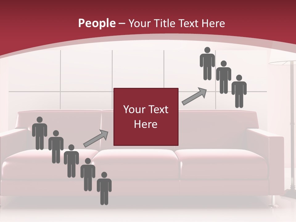 White Illustration Furnishings PowerPoint Template