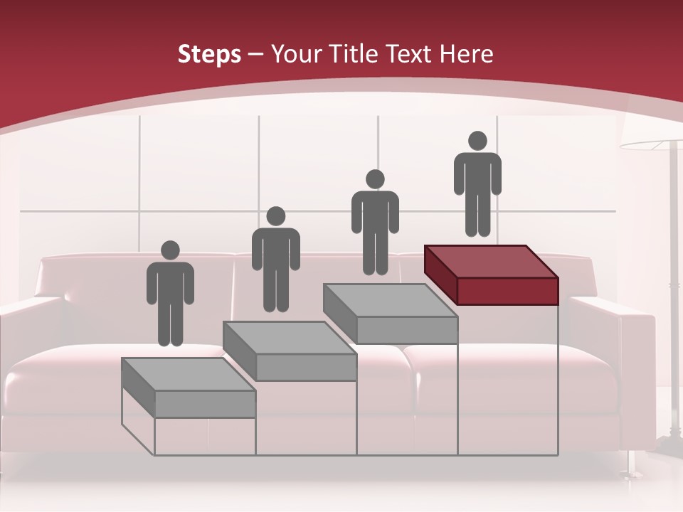 White Illustration Furnishings PowerPoint Template