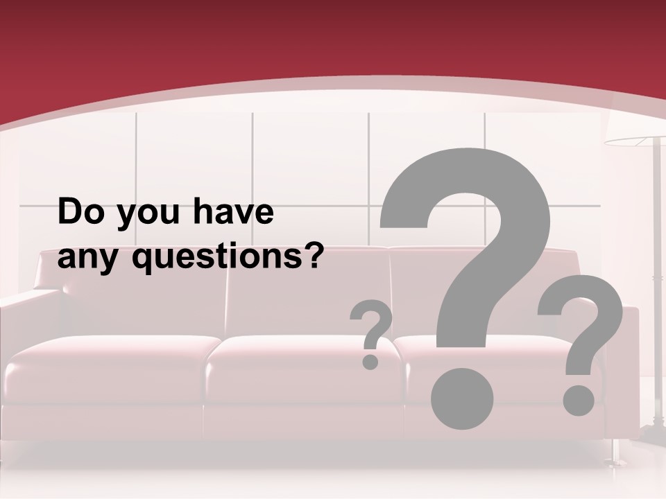 White Illustration Furnishings PowerPoint Template