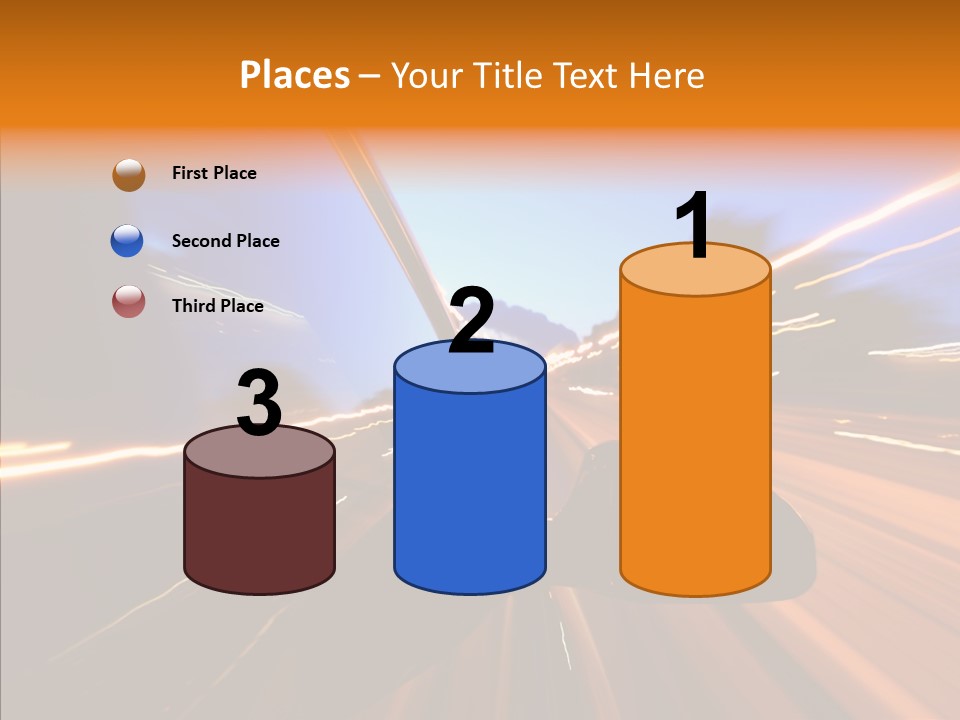 City Blur Vehicle PowerPoint Template