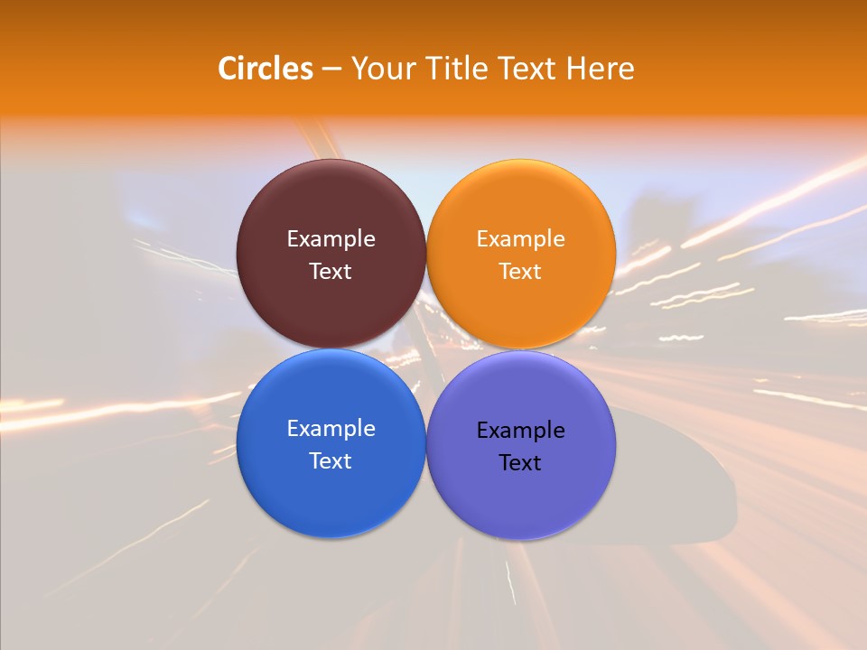 City Blur Vehicle PowerPoint Template