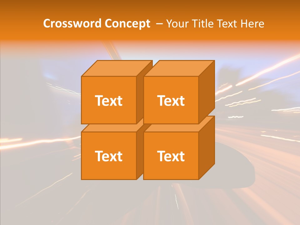 City Blur Vehicle PowerPoint Template