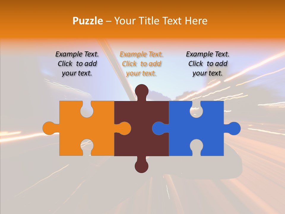 City Blur Vehicle PowerPoint Template