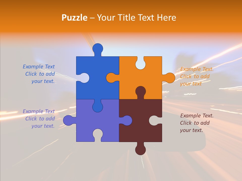 City Blur Vehicle PowerPoint Template