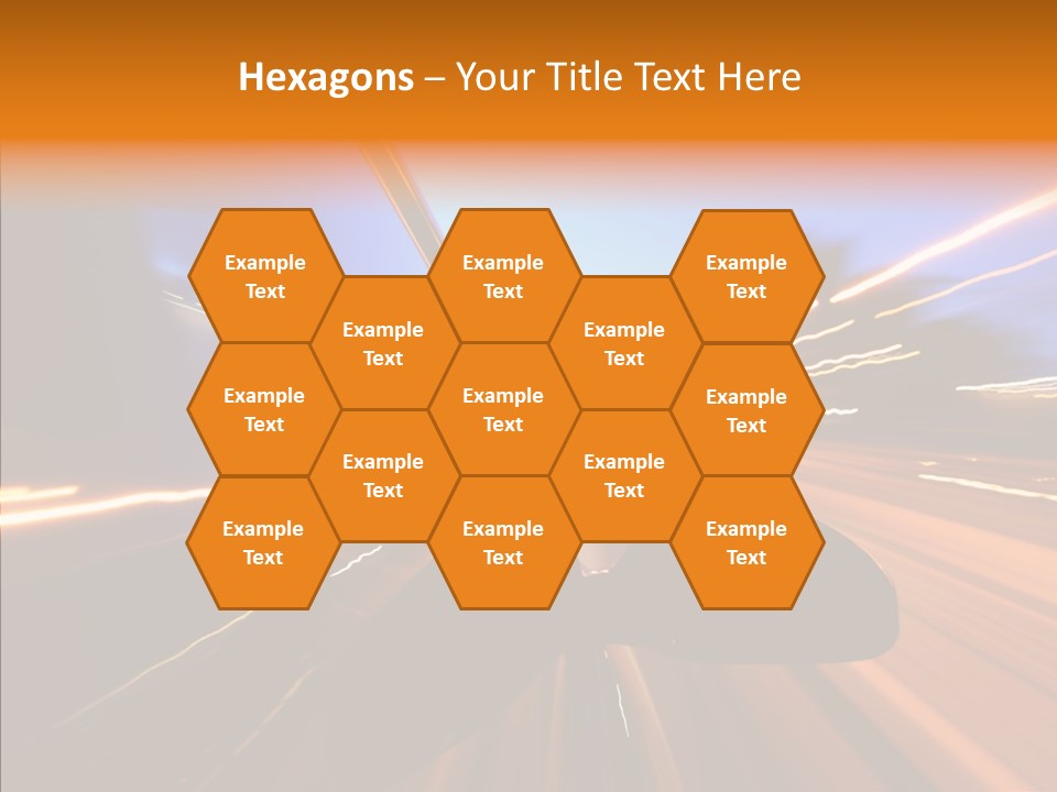 City Blur Vehicle PowerPoint Template