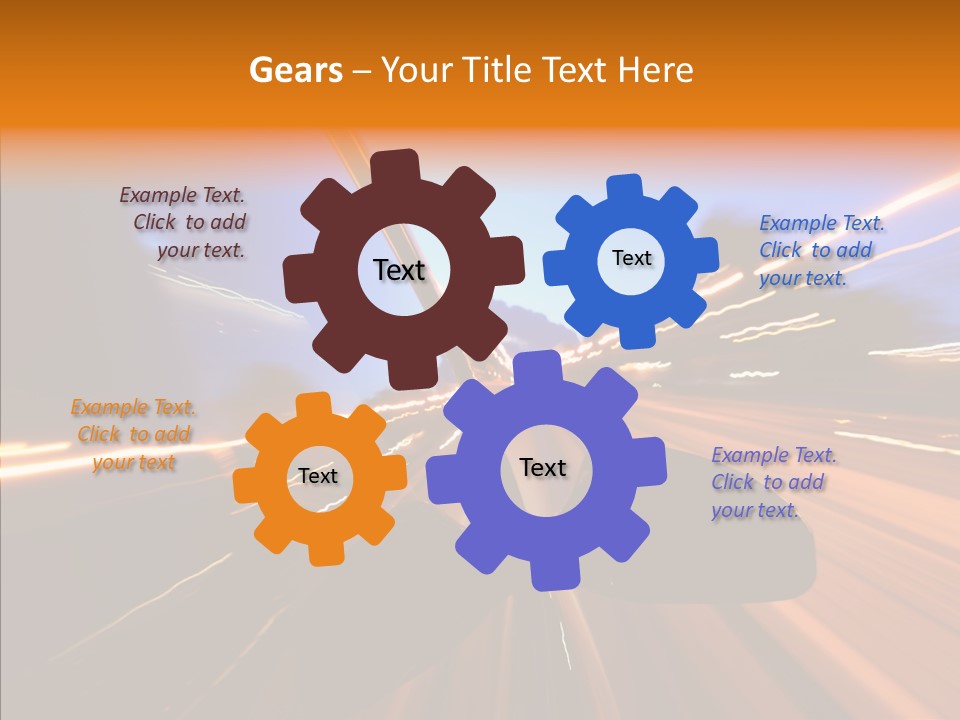 City Blur Vehicle PowerPoint Template