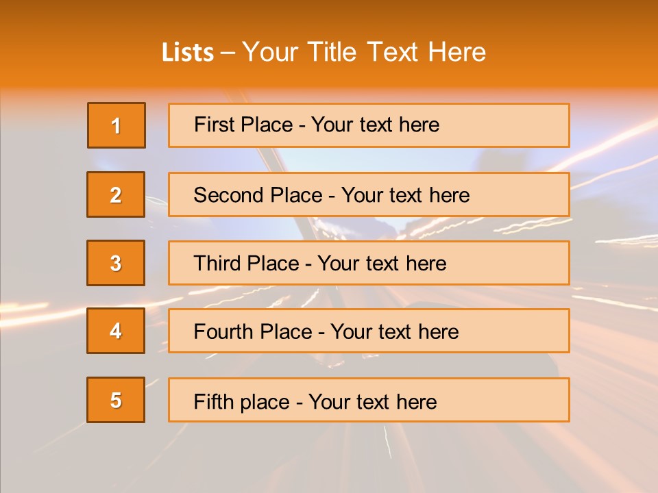 City Blur Vehicle PowerPoint Template