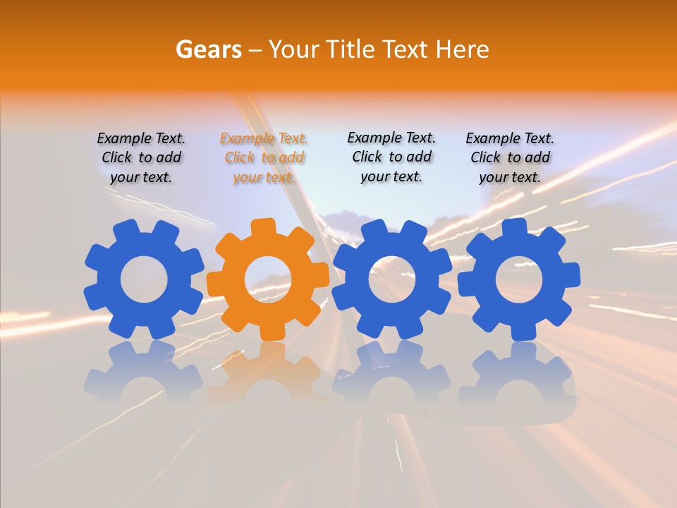 City Blur Vehicle PowerPoint Template